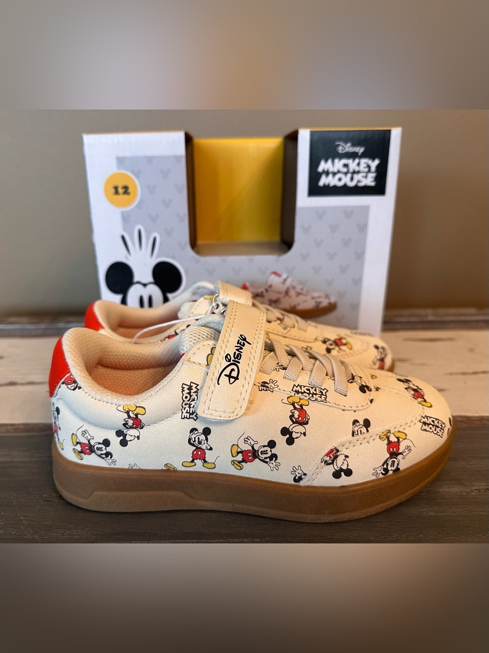 Disney Mickey Mouse Toddler Sneakers‎ Size 12 NWT